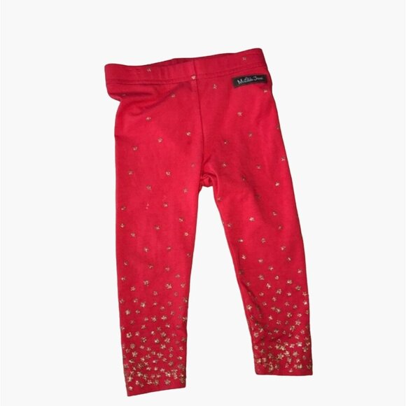 Matilda Jane Light Me Up Leggings Girls Size 4 Make Believe red Gold Stars Pull - Picture 4 of 5
